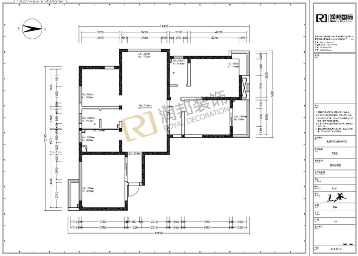 恒威中央领地148平方现代欧式风格 润邦装饰无锡公司设计作品_公寓展示_无锡润邦装饰|润邦国际设计|无锡装修公司|无锡别墅装修公司|